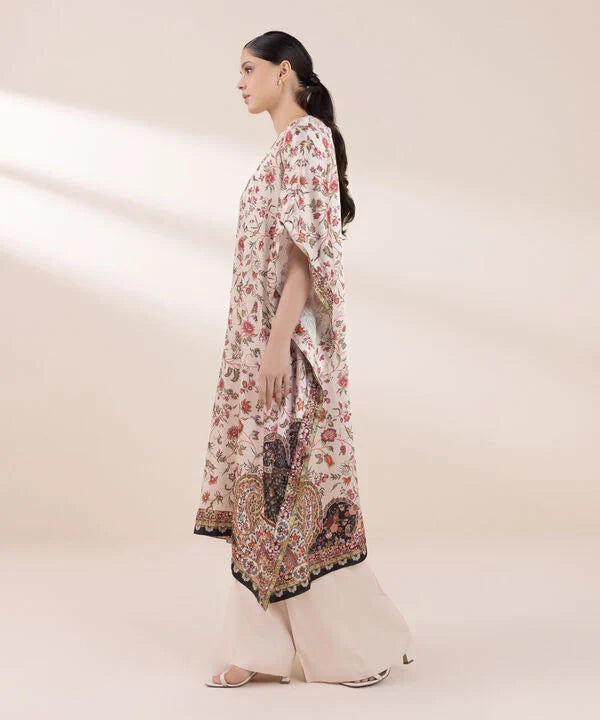 Sapphire - 2 Piece Printed Silk Kaftan Suit