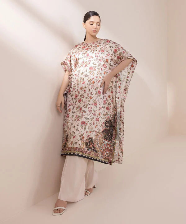 Sapphire - 2 Piece Printed Silk Kaftan Suit