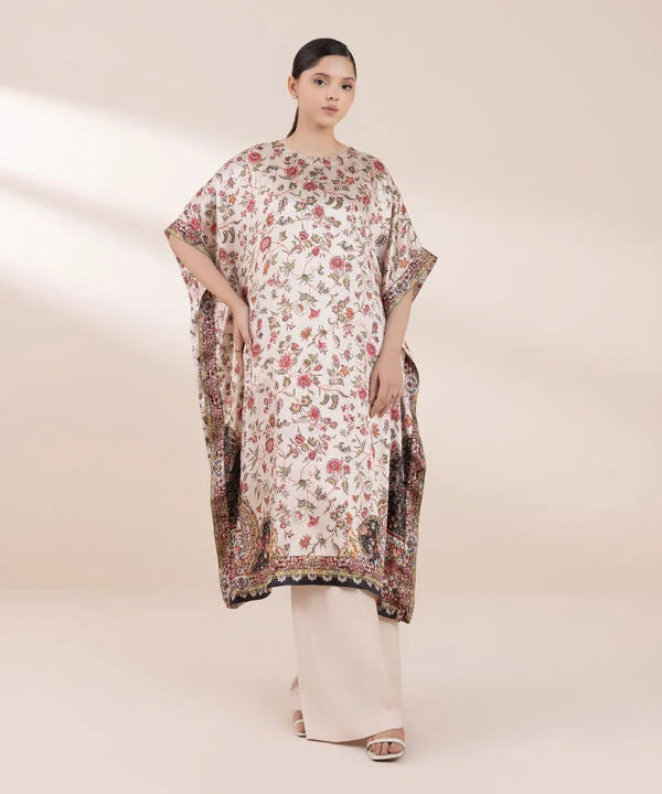 Sapphire - 2 Piece Printed Silk Kaftan Suit