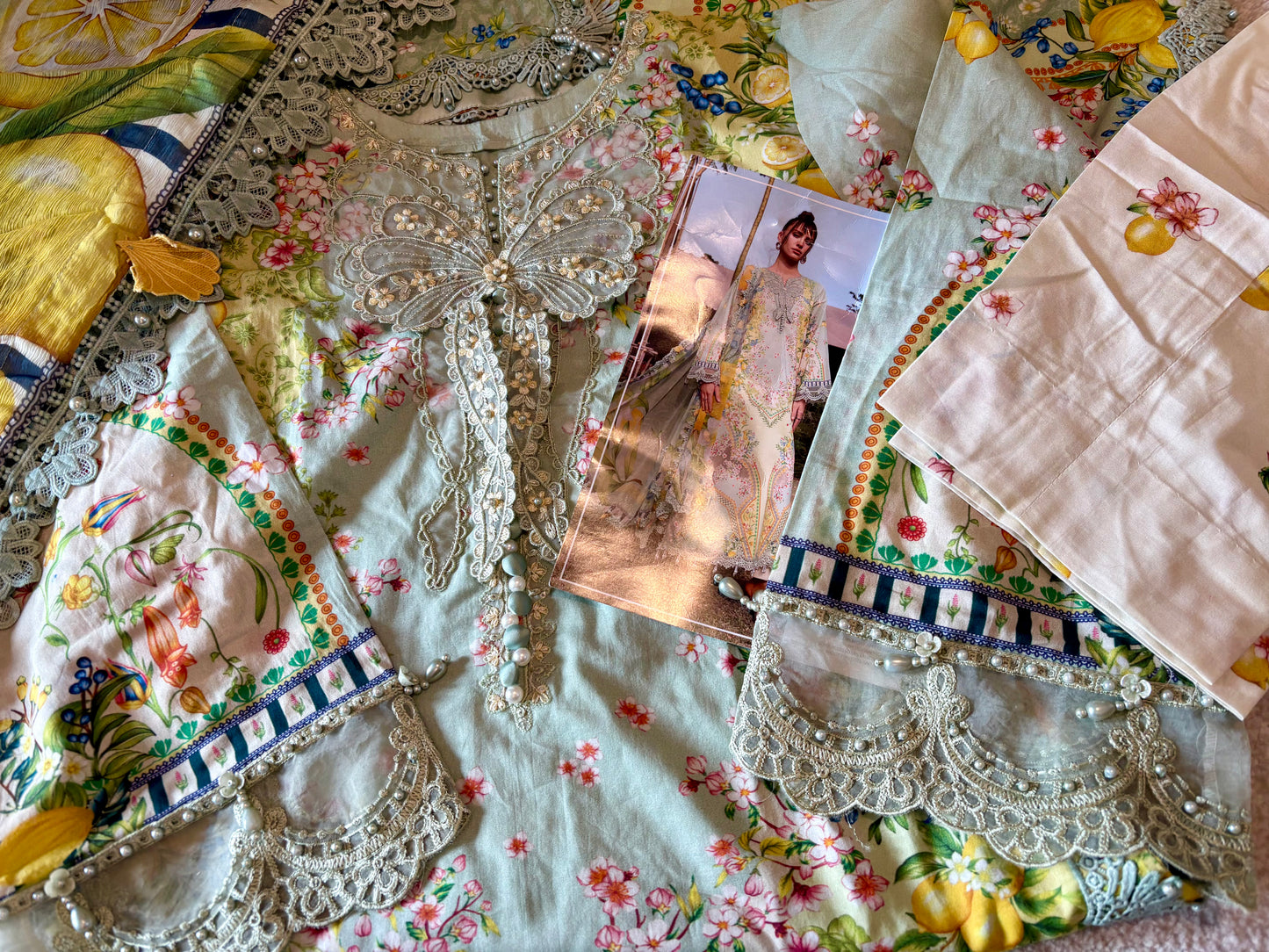 Maria B - Stitched | 3-Piece | Pistachio | ANBMBS1