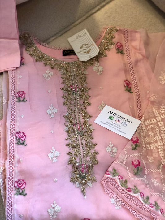 Agha Noor - Pink Chiffon 2-Piece Suit image 1