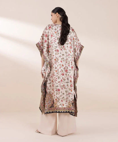 Sapphire - 2 Piece Printed Silk Kaftan Suit