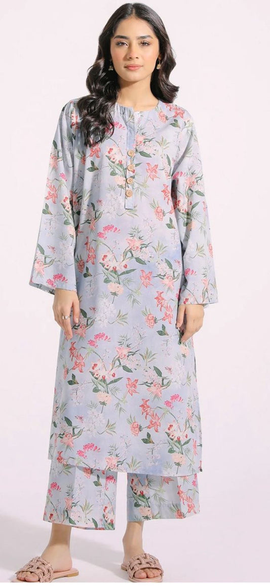 Ethnic - Floral 2-Piece Set - Ready To Wear