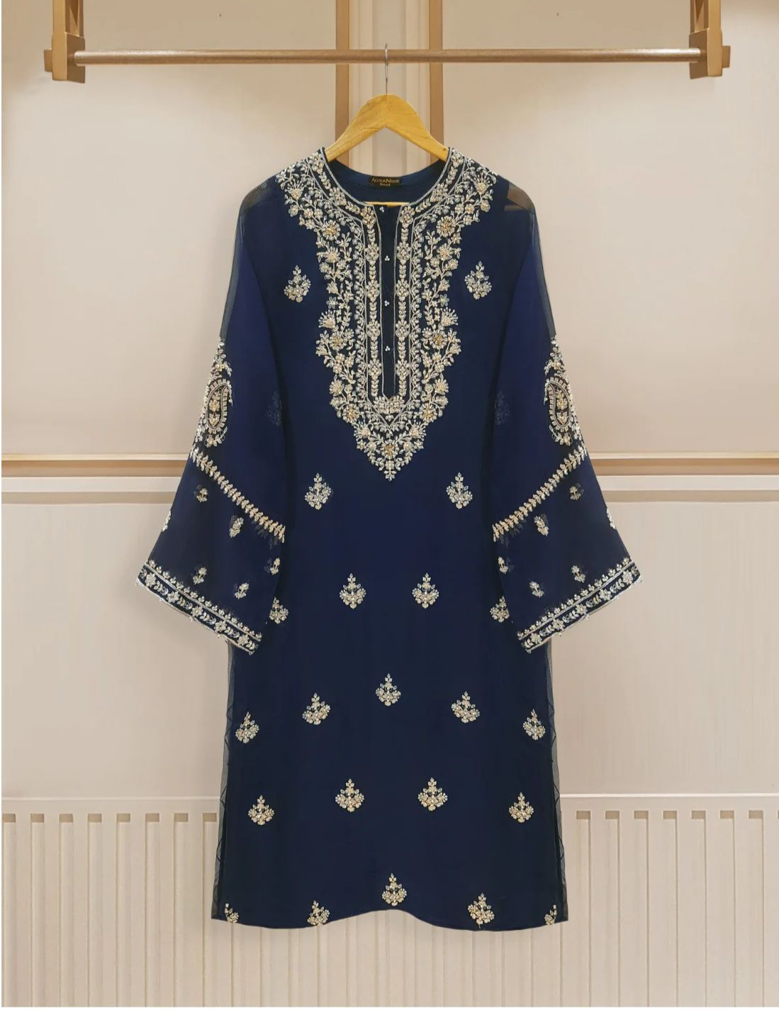 Agha Noor - Dark Blue Chiffon 2-Piece Suit image 0