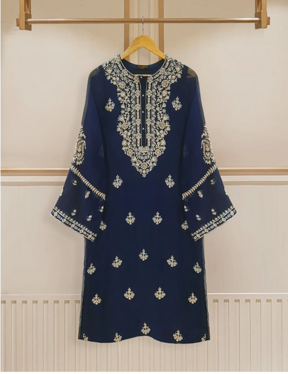 Agha Noor - Dark Blue Chiffon 2-Piece Suit image 0