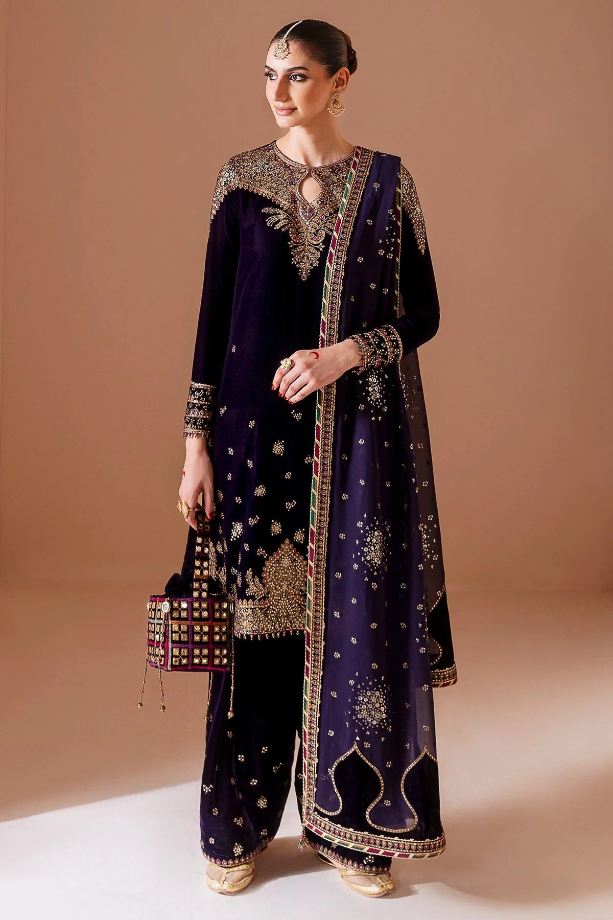 Jazmin - Embroidered Velvet Formal CVF D-08
