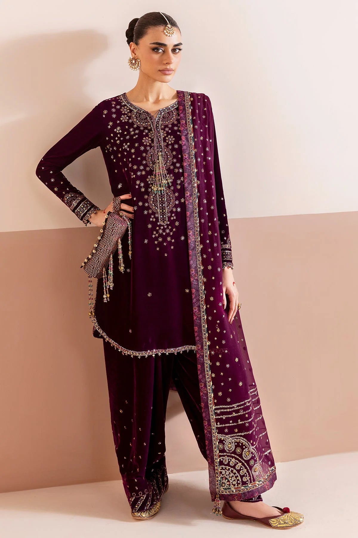 Jazmin - Embroidered Velvet Formal CVF D-05