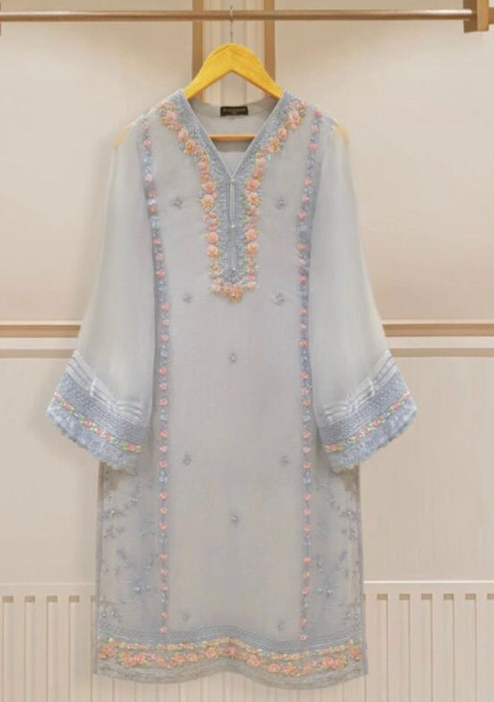 Agha Noor - Blue Chiffon 2-Piece Suit image 0