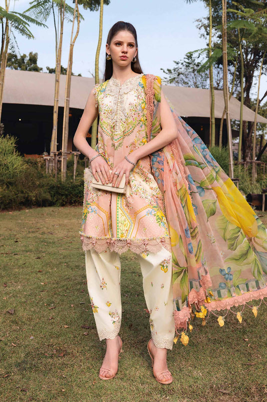 Maria B - Stitched | 3-Piece | Peach | ANBMBS2