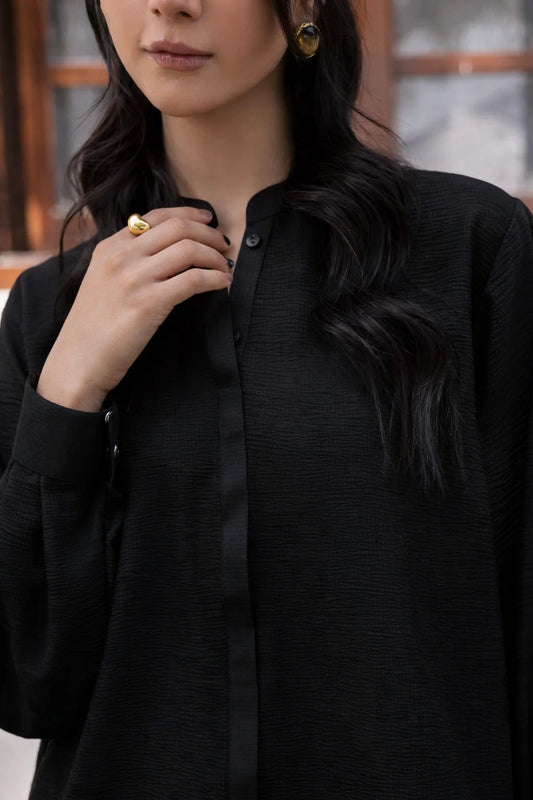 Silayi Pret - Ready To Wear | 2-Piece | Textured Black