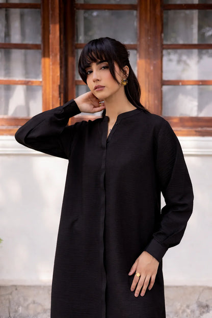 Silayi Pret - Ready To Wear | 2-Piece | Textured Black