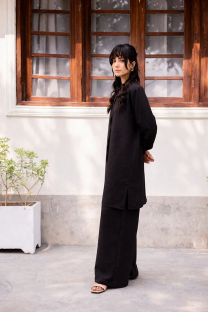 Silayi Pret - Ready To Wear | 2-Piece | Textured Black