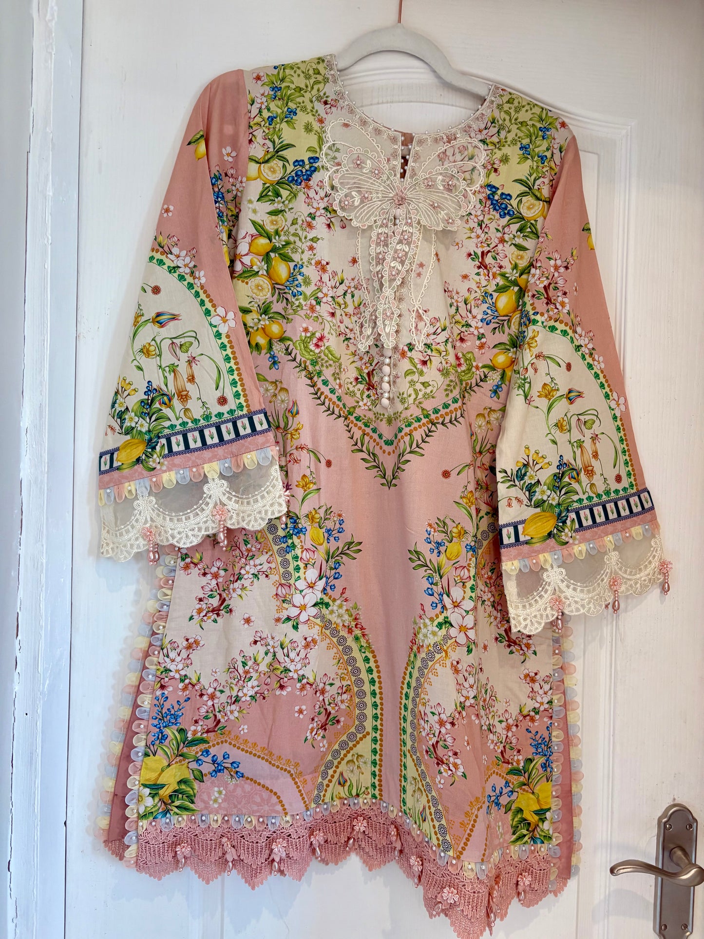 Maria B - Stitched | 3-Piece | Peach | ANBMBS2