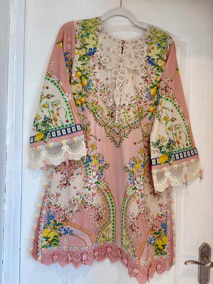 Maria B - Stitched | 3-Piece | Peach | ANBMBS2