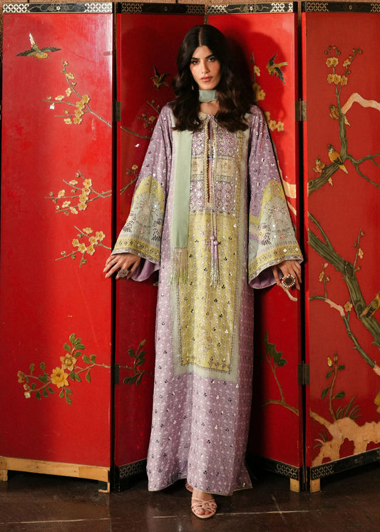 Crimson - Jhilmil Lilac | Kaftan