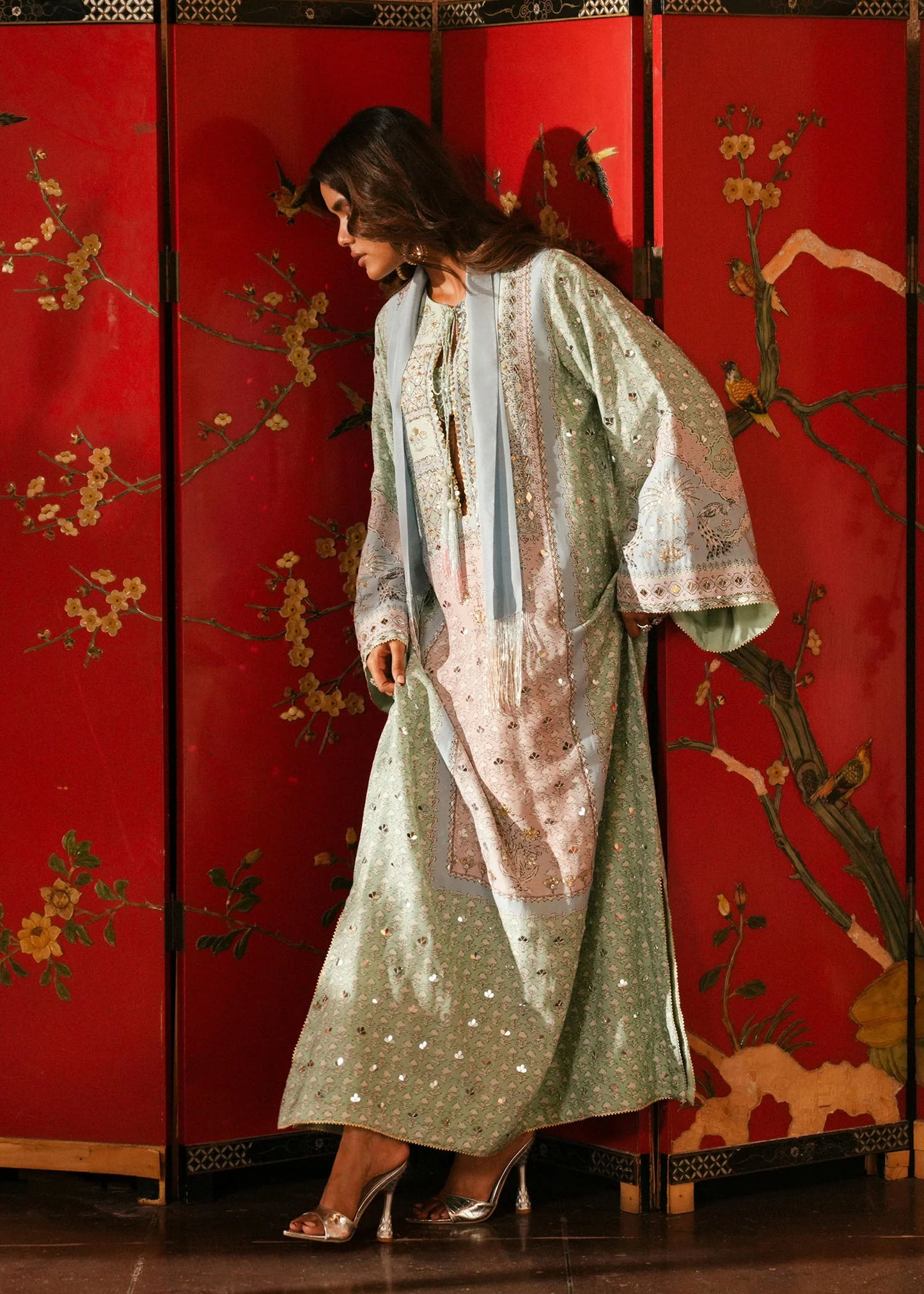 Crimson - Jhilmil Mint | Kaftan