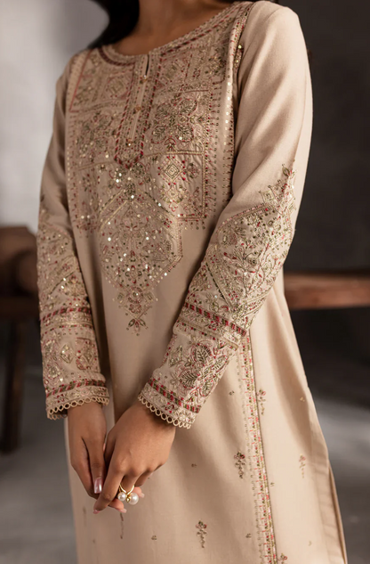 ANB Official - Wedding Vibes! Off-White 3 PC Embroidered Dress