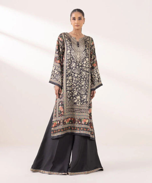 Sapphire - 2 Piece Embellished Silk Suit