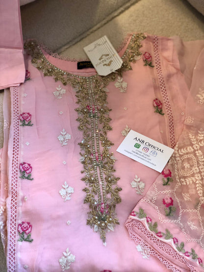 Agha Noor - Pink Chiffon 2-Piece Suit image 1